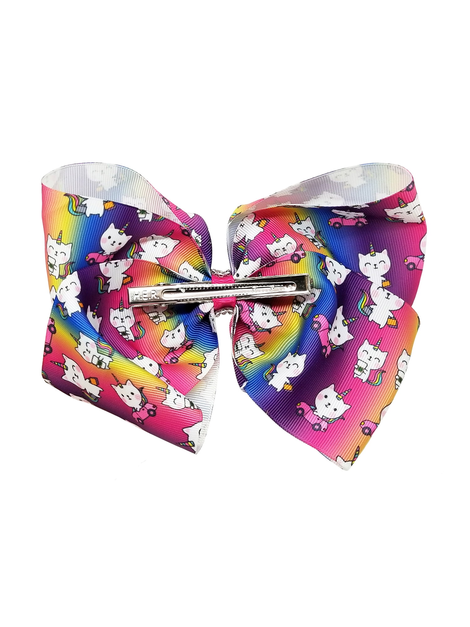 JoJo Siwa Large Cheer Hair Bow (Rainbow UniKitty)