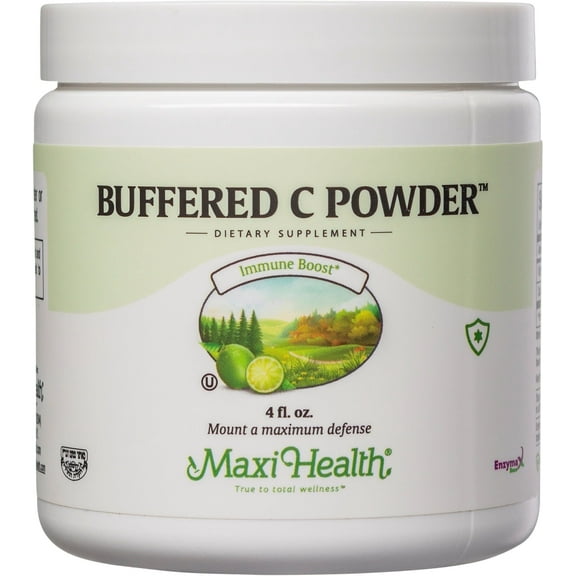 Maxi Health Buffered Vitamin C Powder – Immune Support – Vitamin Supplement – 800 mg – 4 oz – Kosher