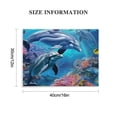 thumbnail image 3 of ARISTURING Dolphin Wall Art Dolphin Ocean Pictures Wall Decor Underwater Sea Life Canvas Prints Sea Tropical Fish Painting Modern Artwork Home Decoration for Bathroom Bedroom Living Room, 3 of 6