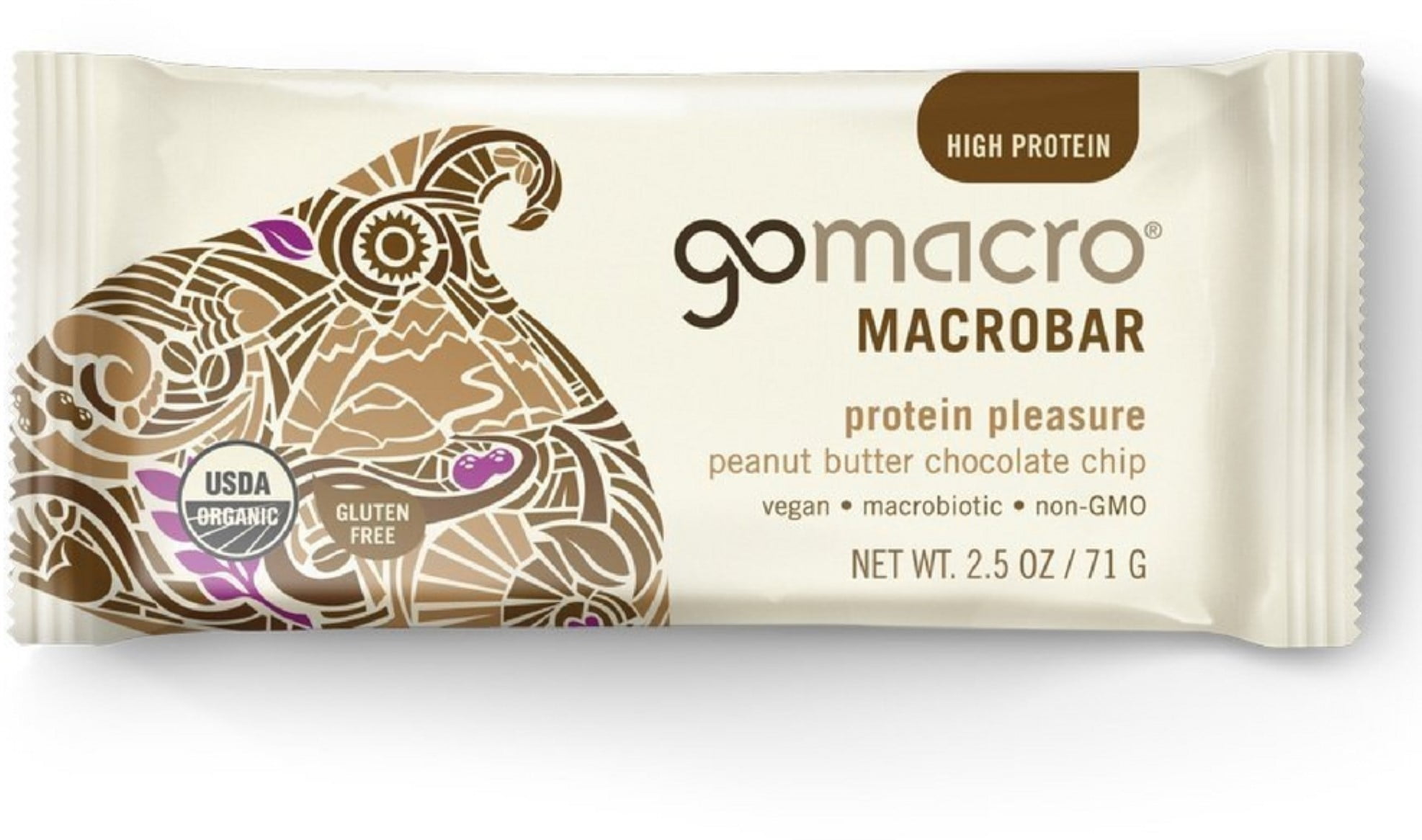 GoMacro Organic Macrobars, 2.5 oz bars, Peanut Butter Chocolate Chip