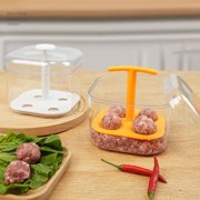 Meatball Maker Manual Kitchen Meatball forming Machine 4 Balls Press Mould Machine Kitchen Extruded Meatball Making Tool Vegetable Meatball Making Mould Diy Cooking Tools (White)