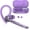 Purple‌, variant on Headset with APTX Audio, Hands-Free Earpiece with CVC 8.0/ENC Mic, Mute Button & Device Connection, 90H Playtime Single-Ear Headphone for Trucker, Business, ?
