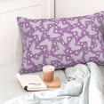 thumbnail image 4 of Salouo Purple Butterflies Floral Pattern Pillow Cases,1PC Pillow Covers with Envelope Closure Decorative Pillow Case for Bed Couch,Pillows Not Included-20"x30", 4 of 6