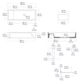 thumbnail image 2 of Pemberly Row 39" Grey Matte Above Mount Fireclay Bathroom Trough Sink, 2 of 5