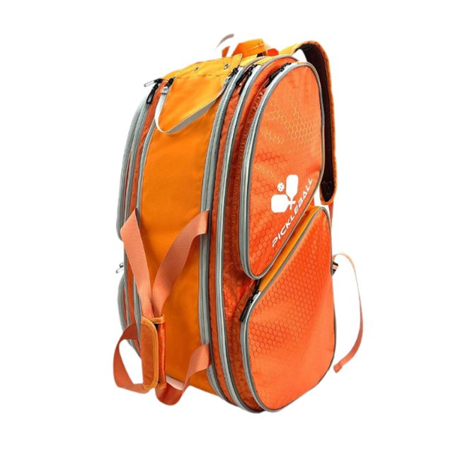Siruishop Pickleball Bag Daypack for Backpacking Badminton Racquets Paddles Pickleball Orange