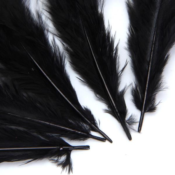Lot De 300 Plumes Décoratives Noires Naturelles 8-12 Cm - Pour Bricolage, Mariage, Costumes, Décoration Fête - DIY Créatif