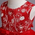 thumbnail image 7 of WPPGONE Girls Tiered Tulle Flower Girl Dress Sleeveless Floral Embroidery Ball Gown Elegant Princess Wedding Party Gown Luxury Pageant Dress Toddler Birthday Photoshoot Party Dresses, 7 of 7