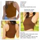 thumbnail image 4 of Camiseta sin mangas corta para mujer, espalda en forma de I, dobladillo curvo ajustado, chaleco sin mangas de verano de Color puro, 4 of 5