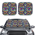 thumbnail image 2 of Salouo Colored Glass1 Pattern Car Windshield Sun Shade Foldable | Front Windshield Shade for Sun, Heat and UV Rays | Interior Sun Protection-Large, 2 of 6