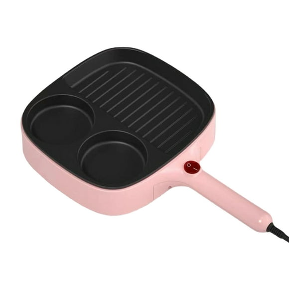 3in1 Breakfast Maker with NonStick Plates, 110V Electric Grill for Sandwiches, Omelettes, and Quick Home Cooking