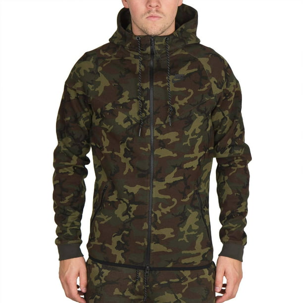 Nike - Nike Tech Fleece Windrunner Men's Hoodie Green Camouflage 694004 ...