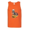 thumbnail image 2 of Funny Graphic Astronaut Cat in Space on Cheeseburger | Mens Cat Lover Graphic Tank Top, Orange, Large, 2 of 3
