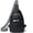 Black, variant on 7L Crossbody Sling Bag, Anti-Theft Travel Chest & Belt Bag for Women and Men, Faux Leather
