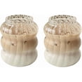 thumbnail image 1 of HUGFEGWE 2 Pcs Ribbed Glass Cups 22oz Ripple Drinking Glasses Set Vintage Wave Shape Iced Coffee Glasses Beverage Glasses for Cocktail Beverage Juice Milk CA919-74166, 1 of 7