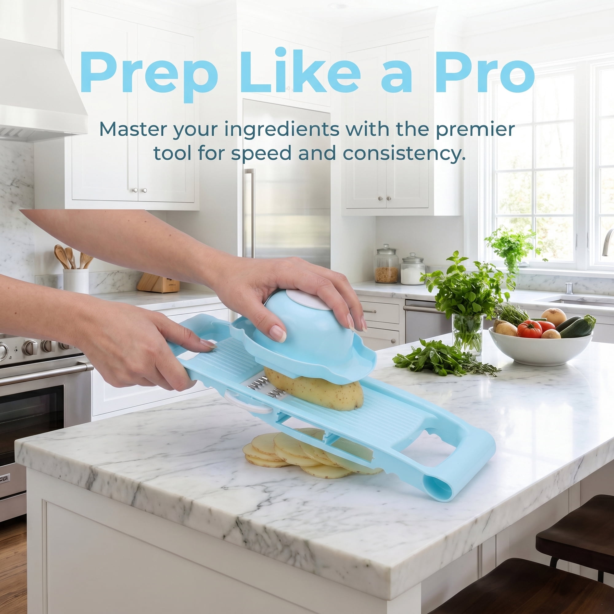 Unique Bargains  Professional Mandoline Slicer for Home Chefs 7 in 1(C) 10.9"x3.9"