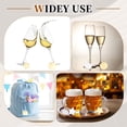 thumbnail image 6 of Uxcell 40 Pcs Wine Glass Charm with Ring Tags, Drink Glass Identifiers Acrylic Keychain Blanks with Gold Marker for Stem Glasses Wedding Party Birthday DIY Craft, Clear Star shape, 6 of 6