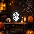 thumbnail image 4 of Roiihwy Halloween Wall Decor, Ghost Framed Dark Ghost Holding Candle Oval Wall Art, Spooky Halloween Oval Walls Decor, Vintage Gothic Canvas Artwork Hanging Decor, 4 of 6