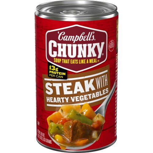 Campbell's Chunky Sirloin Steak with Hearty Vegetables Soup 18.8 oz - Pack of 2