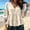 Beige women 3/4 sleeve v neck top a1, variant on Women's 3/4 Sleeve V Neck Ruffle Peplum Top Casual Boho Blouse Solid Fall Vacation Outfit, Red XL