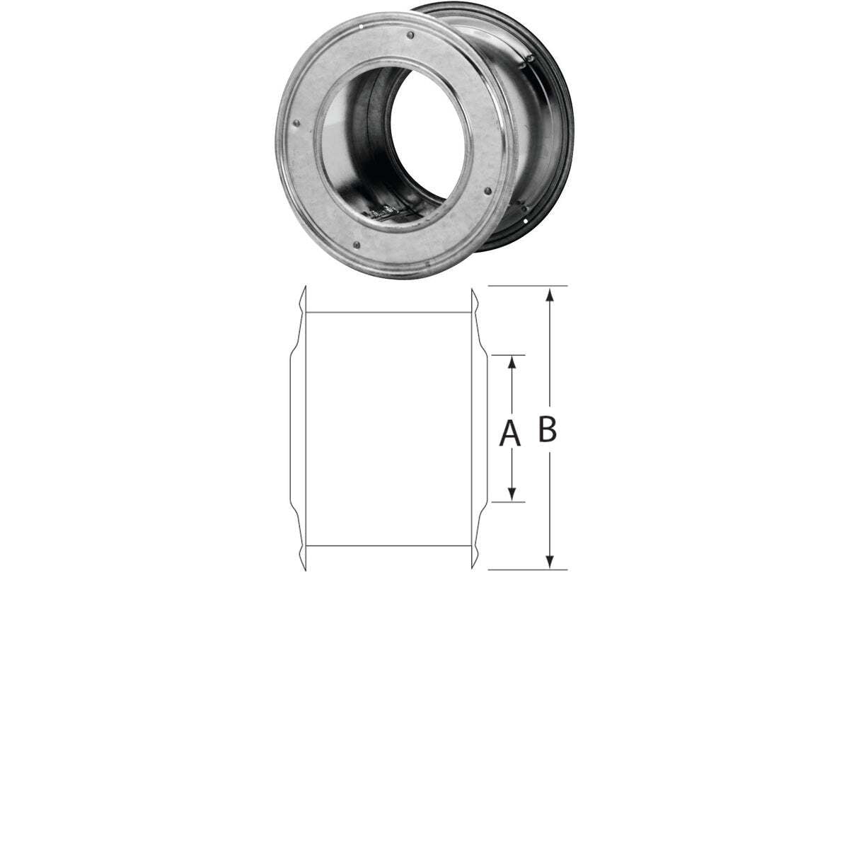 Selkirk 5 in. D Aluminum/Galvanized Steel Wall Thimble