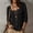 Black women's square neck blouse a1, variant on Loose Fit Square Neck Button Down Blouse for Women, Plus Size 3/4 Sleeve Casual Top, Soft Stretchy Boho Tee for Fall Winter Daily Wear, White S