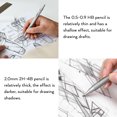 thumbnail image 4 of Nicpro Mechanical Pencils Set with Lead Refills and Erasers, 2B HB 2H Lead, Silver, 5 Count, 4 of 5