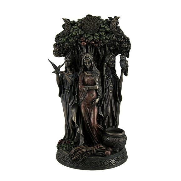 Danu Irish Triple Goddess of the Tuatha De Danann Bronze Finish Statue