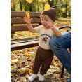 thumbnail image 4 of BemeyourBBs Newborn Coming Home Outfit Baby Boy Summer Clothes New to the Farm Outfit Letter Tractor Cow Embroidered Crew Neck Short Sleeve Romper Pants Cap 3 Pcs Set, 4 of 9