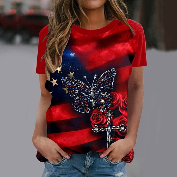 MAIHAN Usa 250th Anniversary T-Shirt American Flag Shirts 250 Years Independence Tee Crew Neck Short Sleeve Summer T-Shirt Casual Short Sleeve Tee Tops