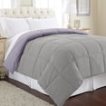 thumbnail image 2 of Modern Threads Reversible Purple & Silver Adult Down Alternative Comforter, Queen, 2 of 2