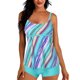 thumbnail image 4 of Traje de baño de dos piezas con tiras en la espalda y estampado conservador para mujer Traje de baño OAVQHLG3B Store lin121212, 4 of 4
