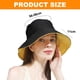 thumbnail image 2 of Sombrero de pescador para mujer, protector solar de verano, protector facial, anti-ultravioleta, sombrero de ala grande para el sol, sombrero de doble cara, 2 of 5