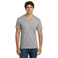 thumbnail image 3 of Gildan Men's Softstyle V-Neck T-Shirt, Short Sleeve Cotton Blend Modern Tee, Sport Grey, 9 Pack, L, 3 of 5
