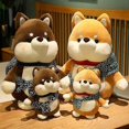 thumbnail image 4 of Akita Inu Doll Stray Dog Plush Toy Runaway Dog Doll Puppy Rag Doll Childrens Pillow Gift, 4 of 5