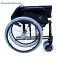 thumbnail image 3 of Silla de ruedas ultraligera Karman LT-980 de 24 libras, color negro, 3 of 5