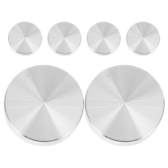 MLINS Set of 6 Aluminum Coffee Table Trays, Round Disc-Shaped Tea and Cake Serving Trays for Home and Kitchen