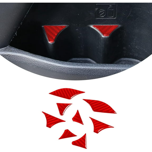 TINKI for Toyot@ Tacoma 2015 2016 2017 2018 2019 2020 2021 2022 2023 Soft Carbon Fiber 3D Sticker Car Door Cup Holder Decoration Stickers Interior Car Accessories