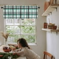 thumbnail image 6 of Curtain Valance for Windows Turquoise Color Lines Thick and Thin Kitchen Valances Rod Pocket Short Curtains,Black and White Stripes Abstract Window Treatment Panel for Living Room Bathroom Bedroom, 6 of 8