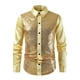 thumbnail image 2 of Blusa y camisa de manga larga con cuello vuelto para hombre, moderna camisa de lentejuelas para espectáculos, moderna camisa de manga larga con cuello vuelto brillante y abrigo de poliéster para hombr, 2 of 7