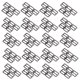 thumbnail image 1 of FOMIYES 100Ud Deslizante Tri-Glide De Metal Negro Para Accesorios De DIY, 1 of 6