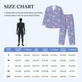 thumbnail image 4 of Naloa Butterflies And Flowers Men’s Pajamas Set - Long Sleeve Button Down Sleep Shirt and Pajama Bottoms Sleepwear Set-X-Large, 4 of 7