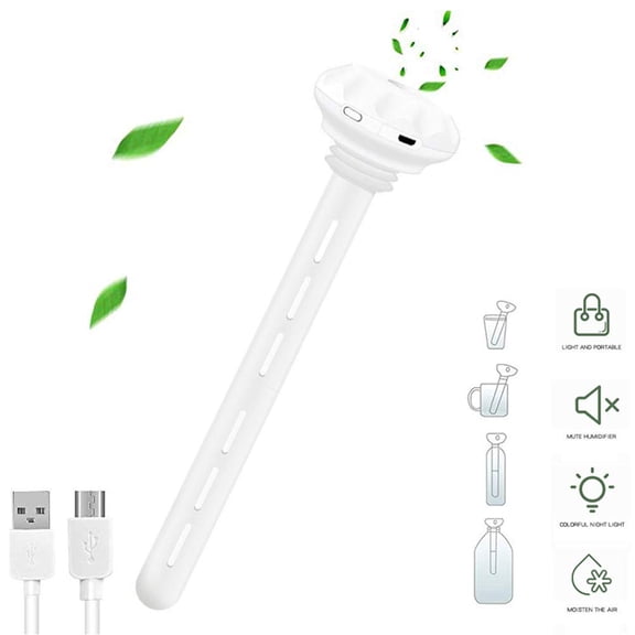 Cool Mist Humidifier - Portable Mini Air Humidifier for Bedroom, Desk, Car, Travel, Office, Adjustable Length