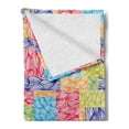 thumbnail image 2 of Colorful Soft Flannel Fleece Throw Blanket, Hand Drawn Growth Nature Flourish Doodle Abstract Garden Forest Grunge Print, Cozy Plush for Indoor and Outdoor Use, 50" x 70", Multicolor, by Ambesonne, 2 of 5