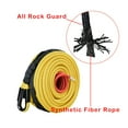 thumbnail image 2 of Astra Depot 95ft x 3/8" Yellow Synthetic Winch Rope Line Cable 22000LBs Protective Sleeve with Rock Heat Guard ATV UTV Truck Boat Ramsey, 2 of 9