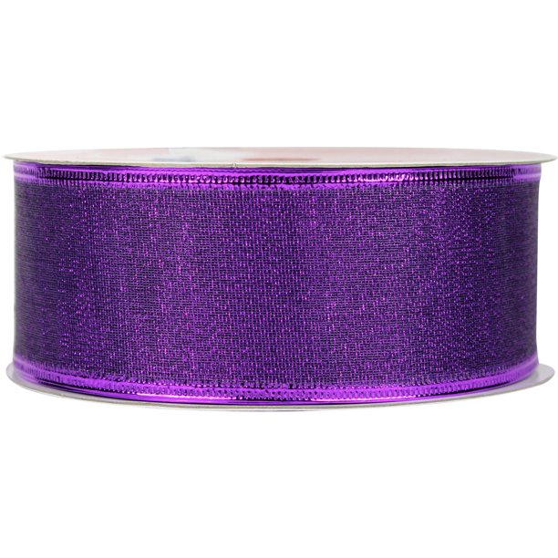 Holiday Time Christmas Decor Purple 2" x 75' Ribbon