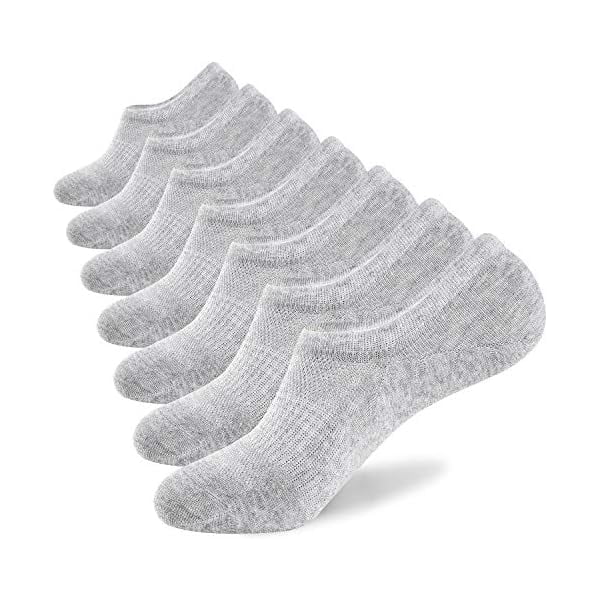 HAYAN No Show Socks Mens 7/8 Pair Cotton Thin Non Slip Low Cut Men Invisible Sock 6-8/9-11/12-14
