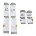 thumbnail image 1 of Dad Baby Matching Sock Set, Big Little Slice Pizza Socks for Parent Baby, White, 1 of 2