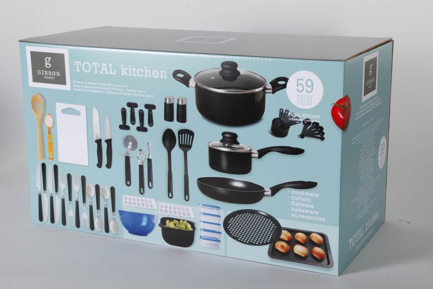 "Gibson Everyday Total Kitchen 59-Piece Cookware Combo Set<br>"