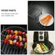 thumbnail image 4 of 1 juego de 2 piezas de accesorios para freidora de aire, parrilla de acero inoxidable para tostar (plateada), 4 of 6