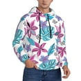 thumbnail image 2 of Pofeuu Hawaiian Style Print Mens Casual Hooded Collar Drawstring Hoodies Pullover Sweatshirts Casual Long Sleeve Shirts-Small, 2 of 7